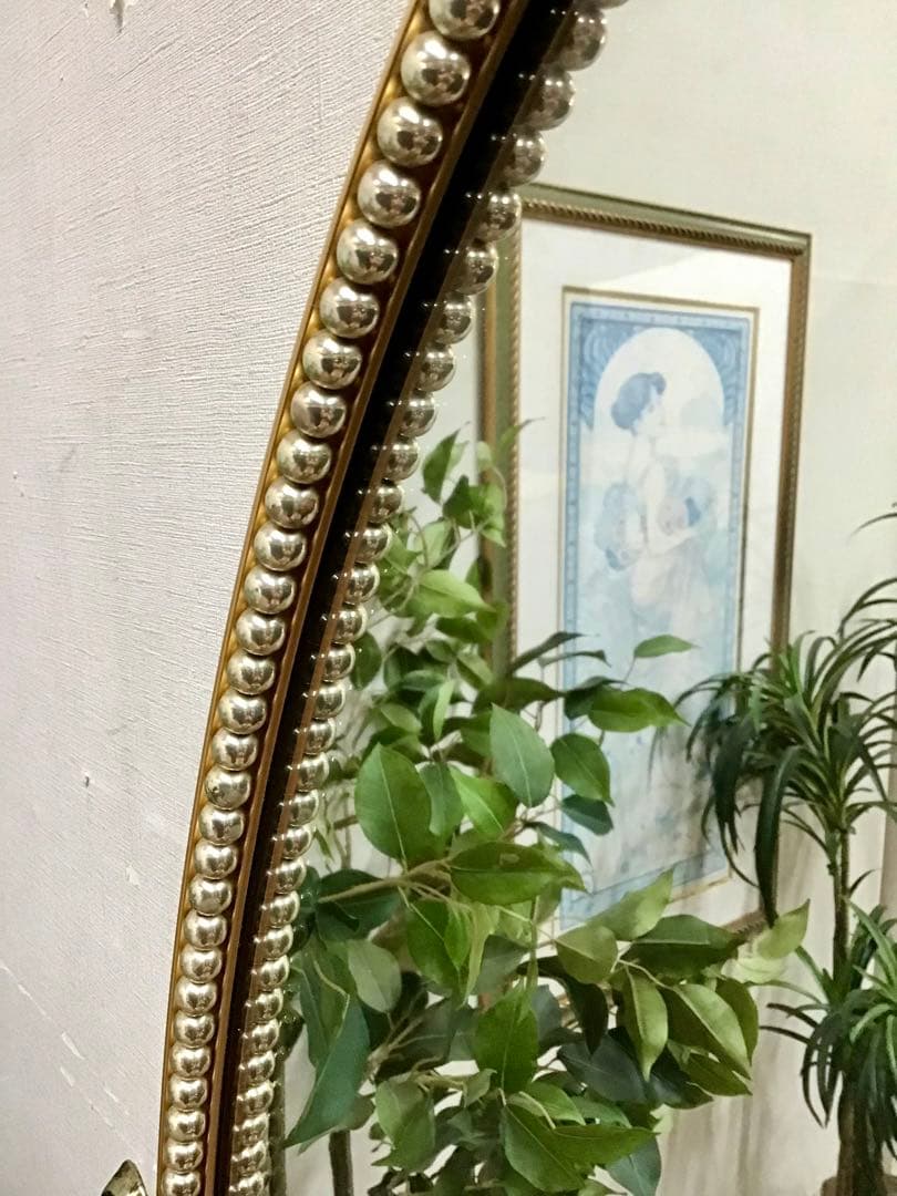 管255☆イタリア製☆アンティーク調☆クラシックミラー☆壁掛けミラー