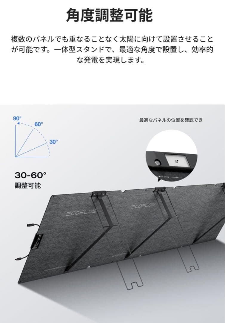 【新品未開封】 EcoFlow(エコフロー) 220W片面ソーラーパネル