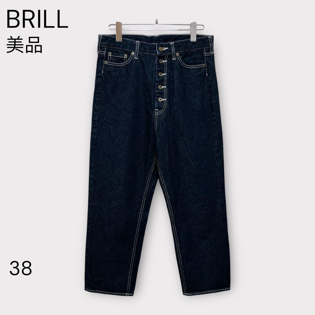 【BRILL ブリル】ボタンフライデニムパンツ/美品/育てるデニム/インディゴ