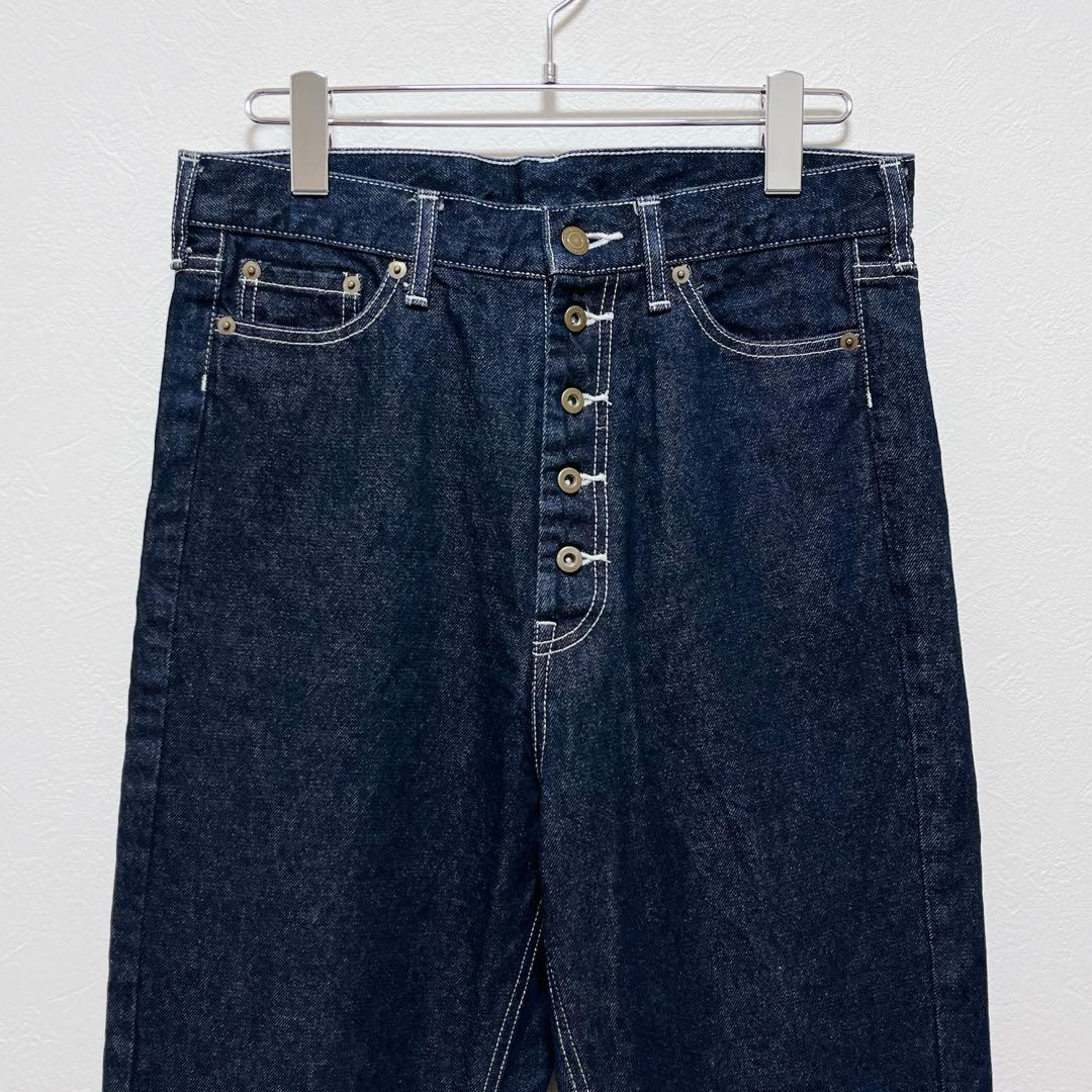 【BRILL ブリル】ボタンフライデニムパンツ/美品/育てるデニム/インディゴ