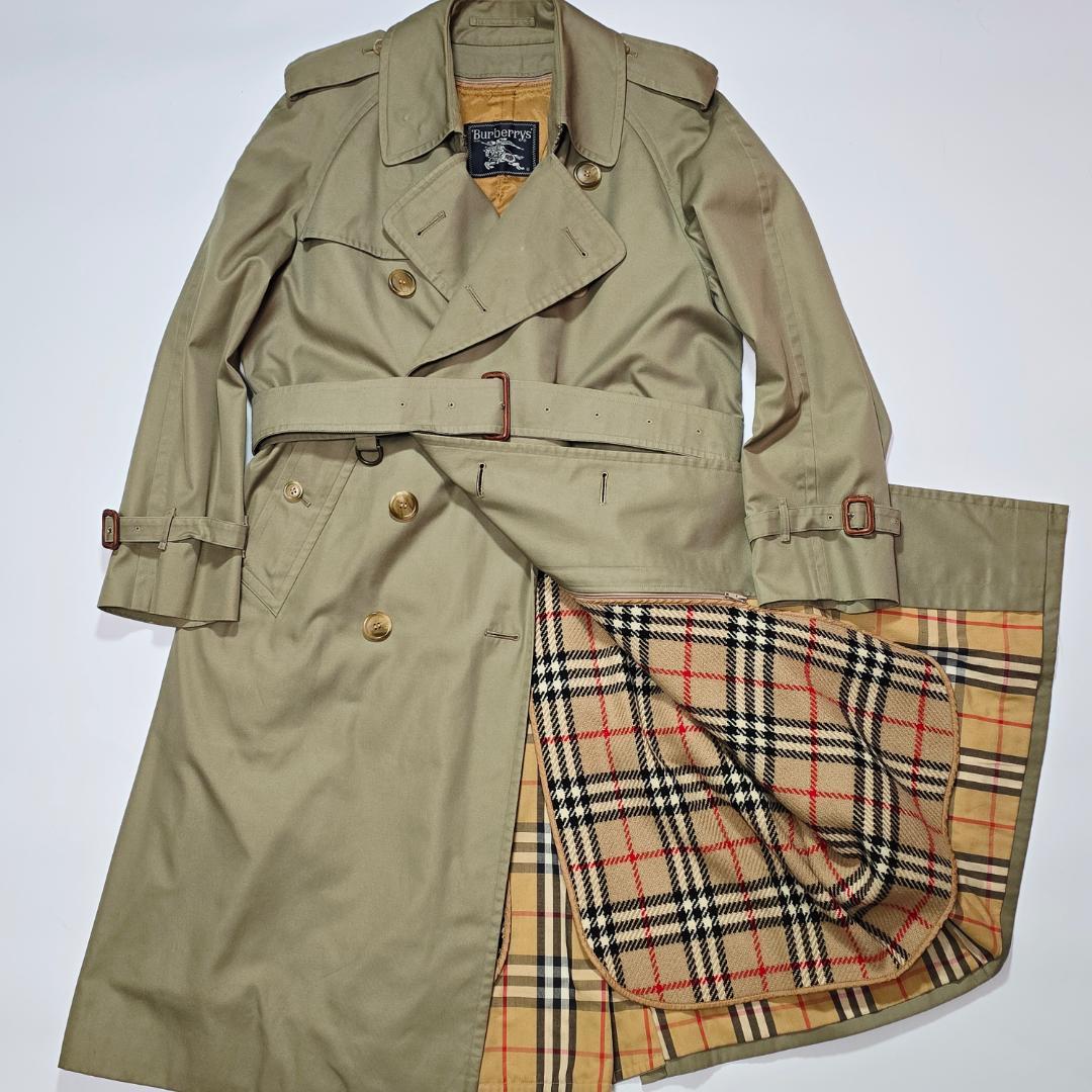 Burberrys' トレンチコート ウールライナー ダブルブレスト 玉虫色