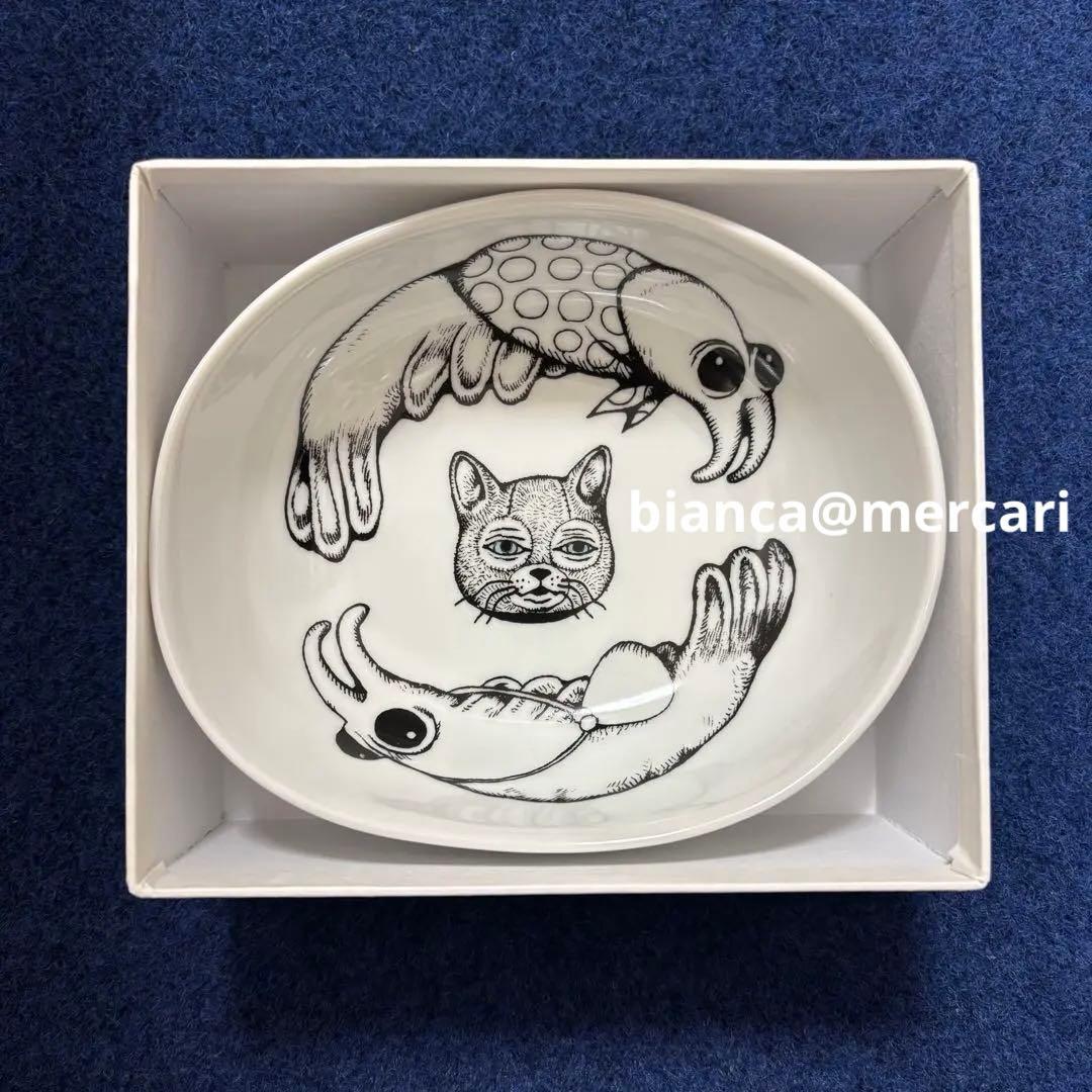 ボリス雑貨店 ヒグチユウコ プレート 丸型 ラウンド 非売品 ニャンコ アノマロ