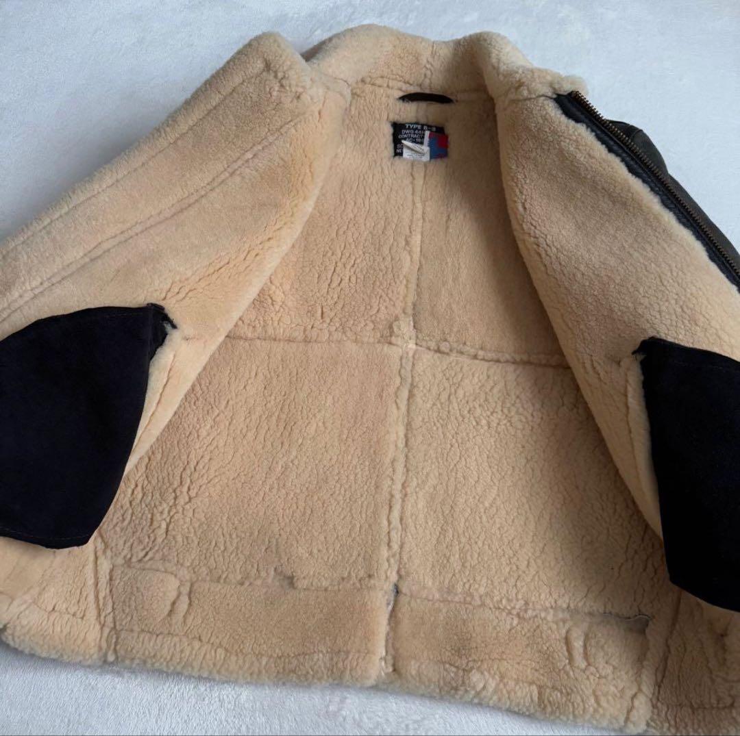 Schott 38 B-3 フライトジャケット シープスキン ブラウン