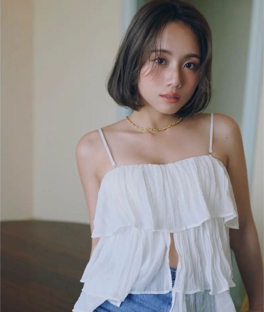 SeaRoomlynn M collab パッドinフリル2wayキャミソール