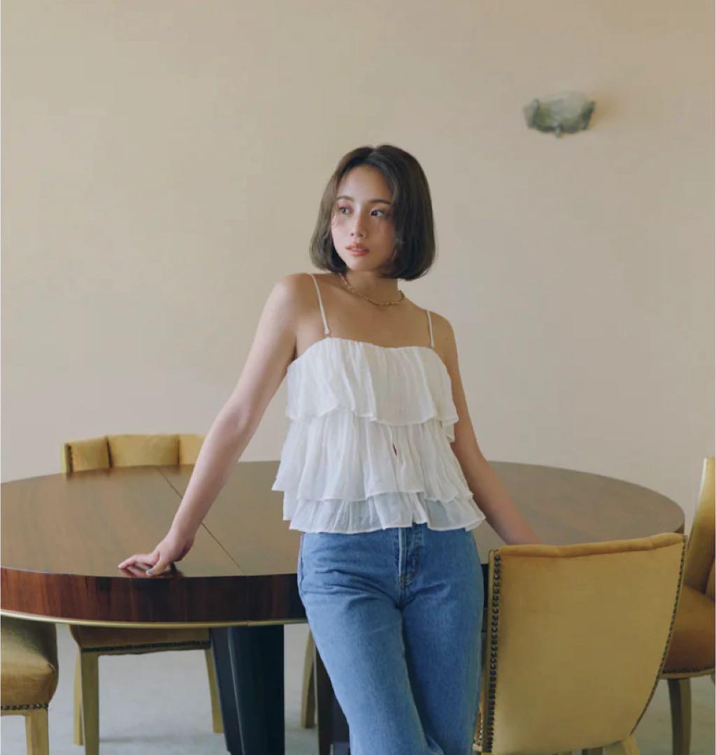 SeaRoomlynn M collab パッドinフリル2wayキャミソール