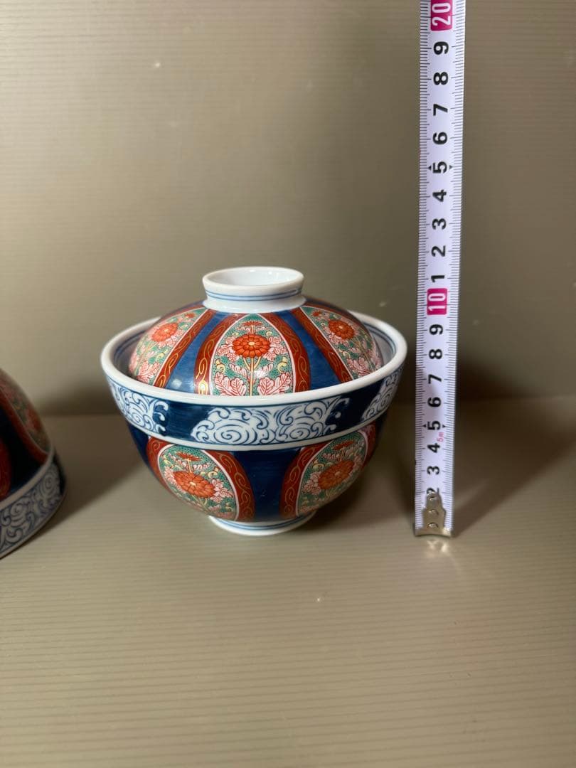 2808 其泉窯　古伊万里　蓋付き碗　2客　未使用