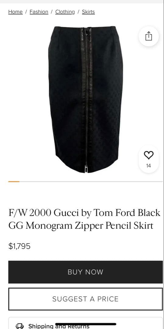 【美品】GUCCI グッチ ggロゴ スカート tom ford トムフォード期
