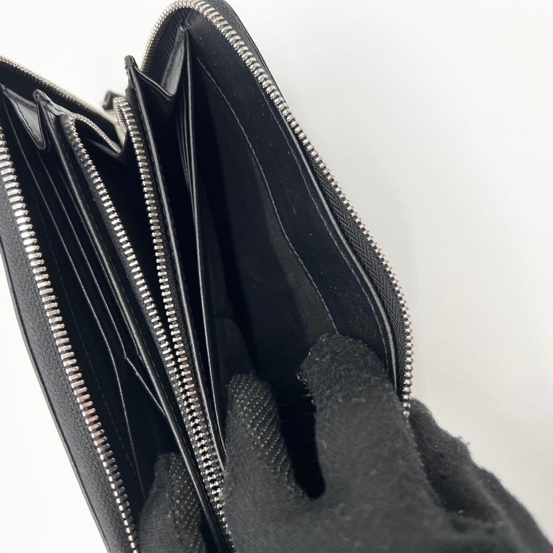 極美品✨DIESEL　長財布　Dロゴ　HOLI-D　レザー　ブラック　現行