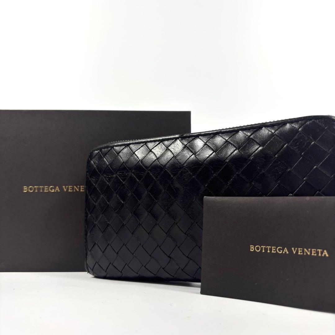 ✨美品✨ボッテガヴェネタ イントレチャート 長財布 ラウンドファスナー 黒