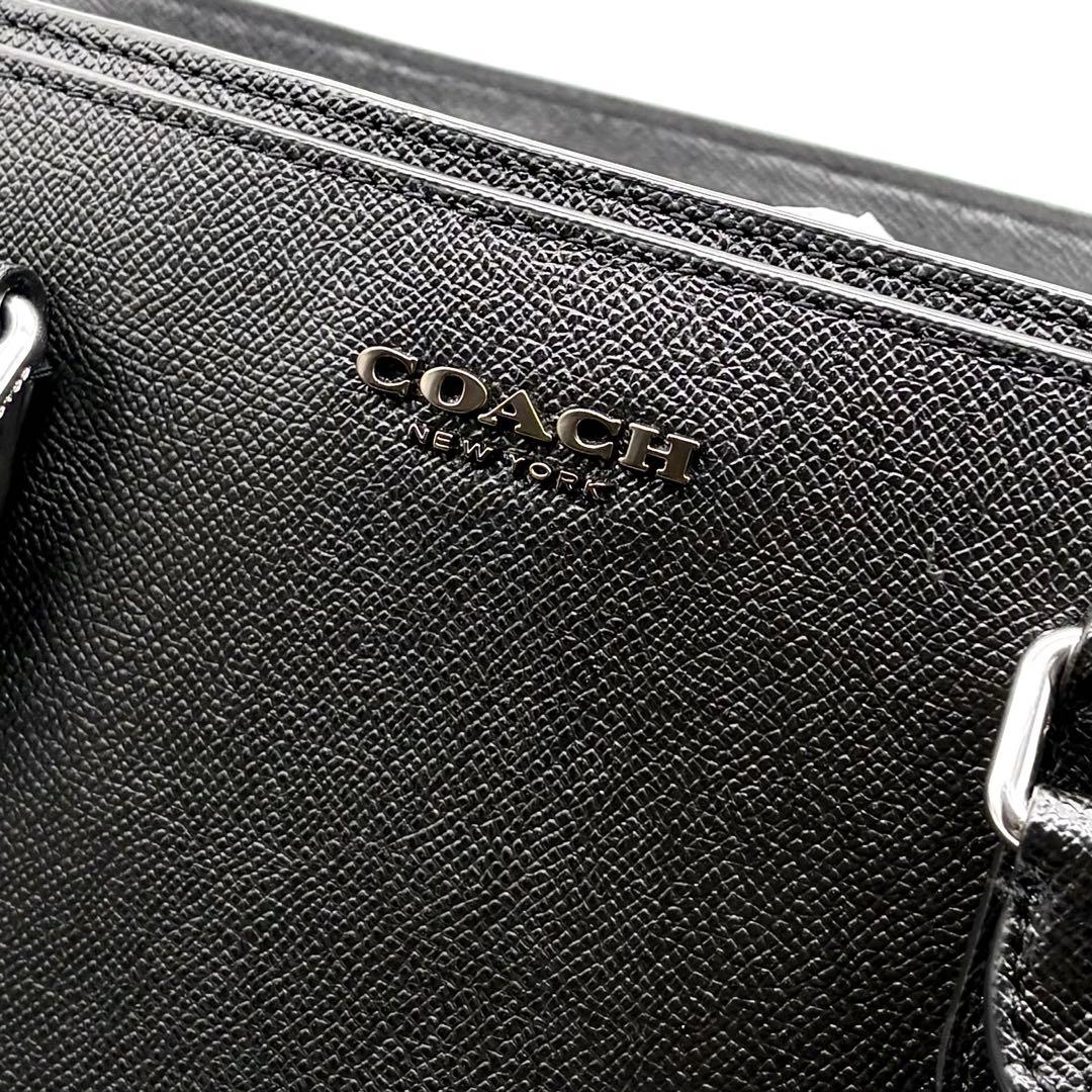 【未使用級】コーチ ベケット ビジネス トートバッグ 2way レザー ブラック