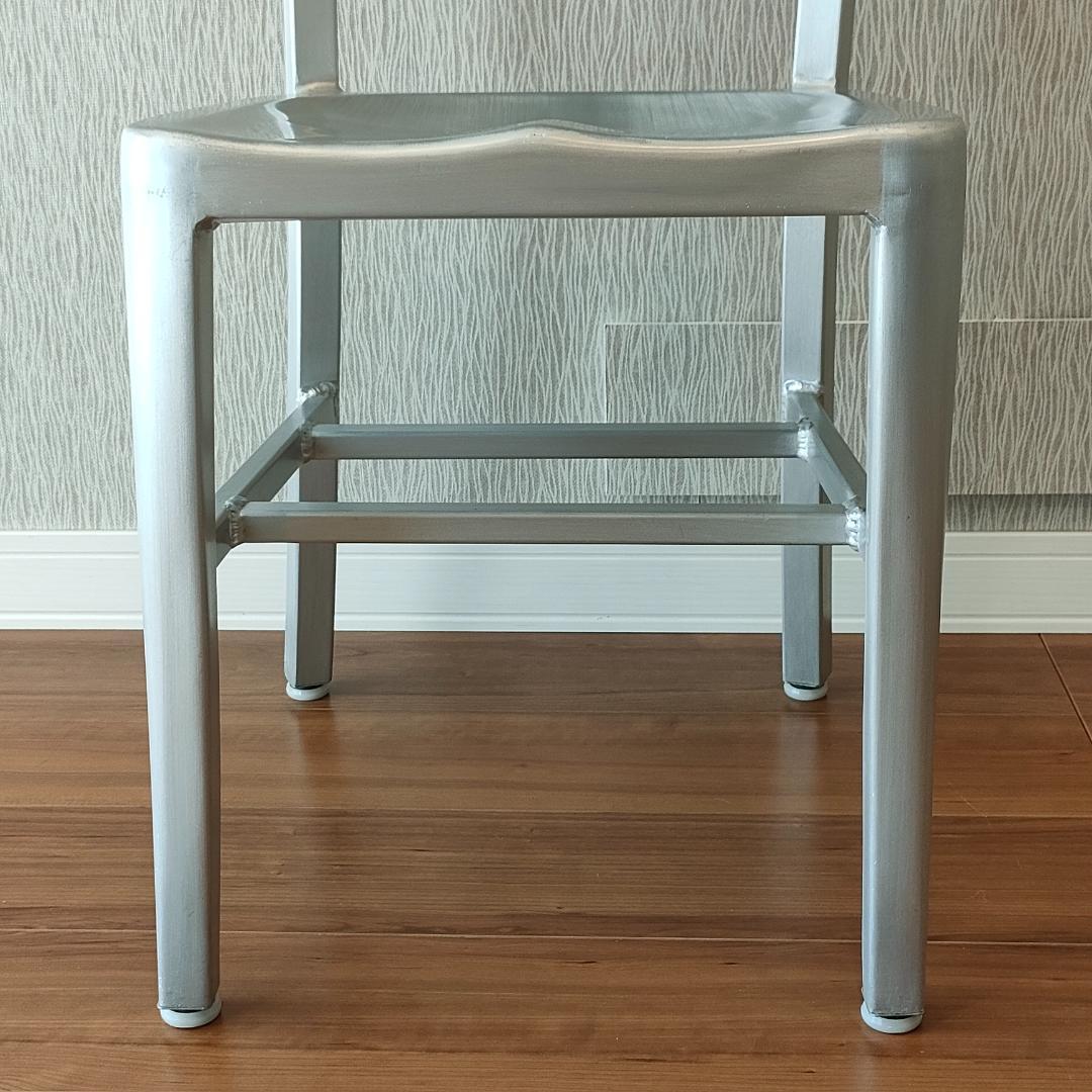 ヴィンテージ　アルミニウム 　チェア　座刳り　サイドチェア②