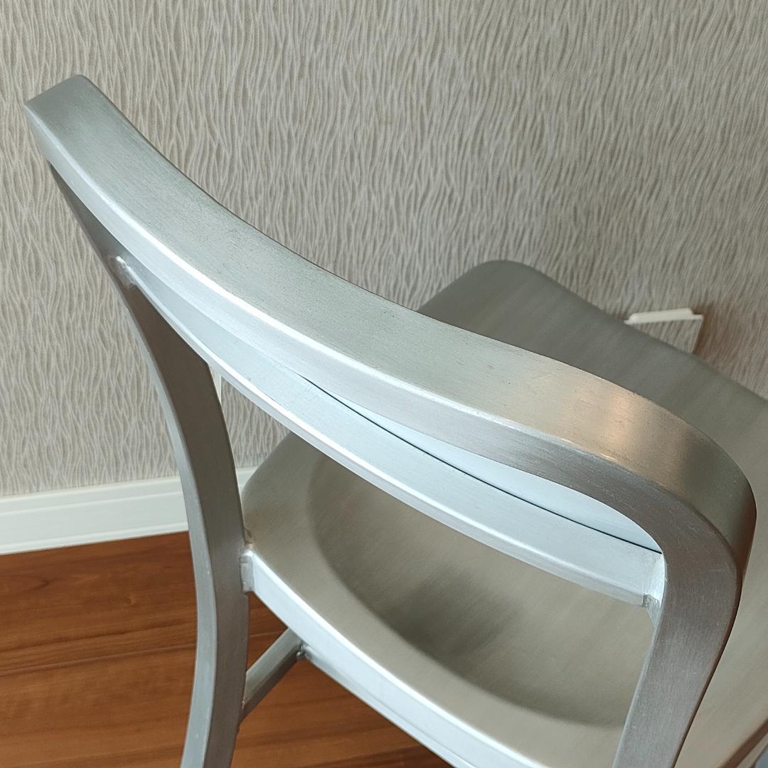 ヴィンテージ　アルミニウム 　チェア　座刳り　サイドチェア②