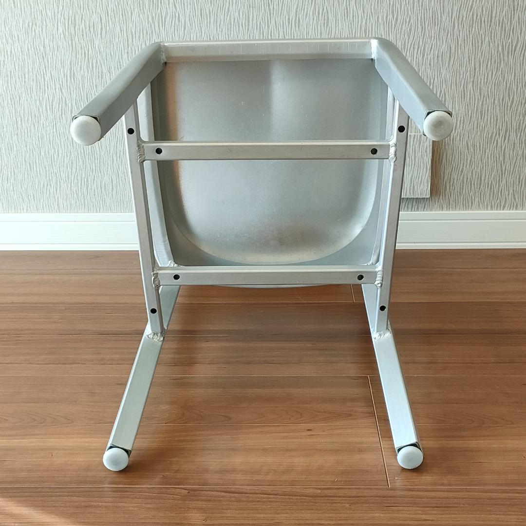 ヴィンテージ　アルミニウム 　チェア　座刳り　サイドチェア②