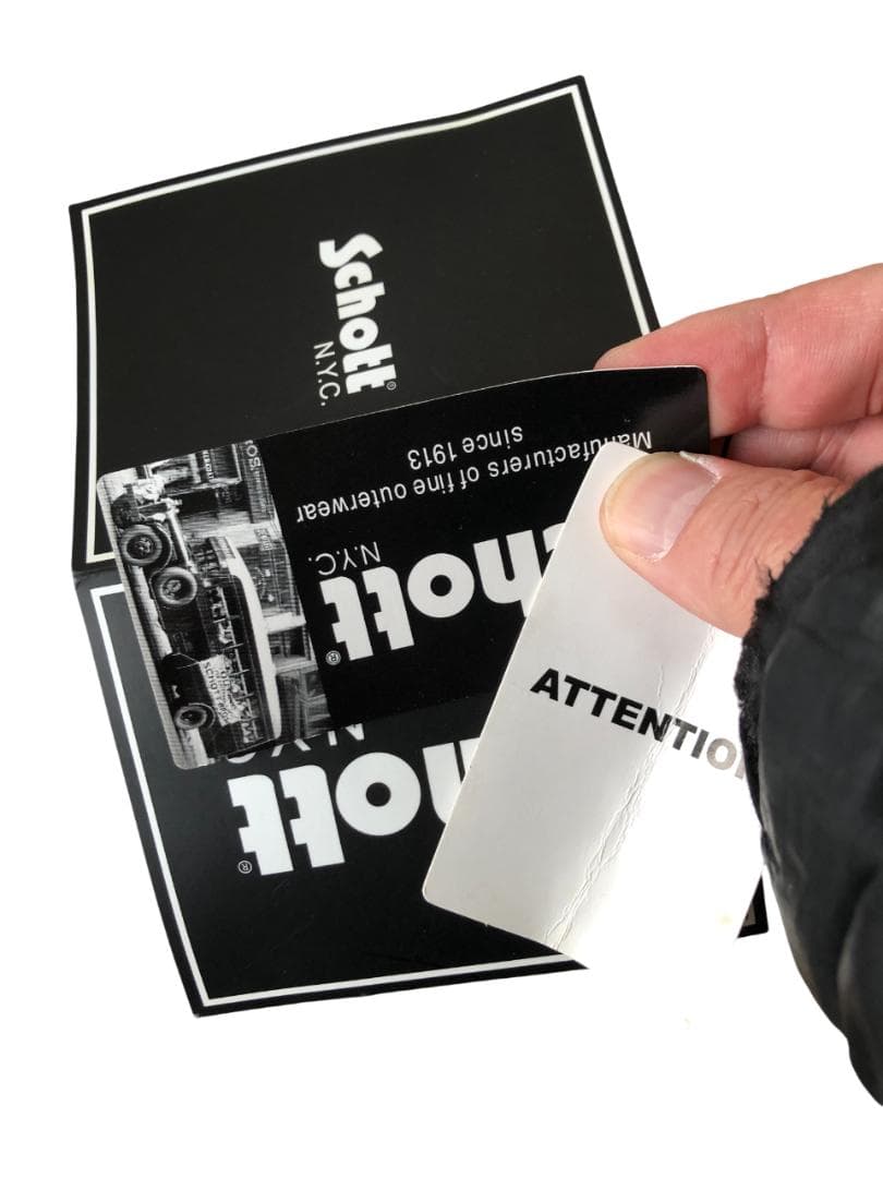 [訳あり] 新品 Schott ダブルライダースレザージャケット アイボリー/M