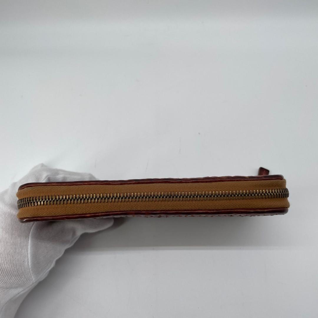 廃盤✨HENRY CUIR メッシュ 長財布 ラウンドファスナー ジップ レザー