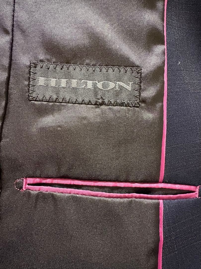 【SALE中】HILTON ネイビー チェック柄 パンツスーツ