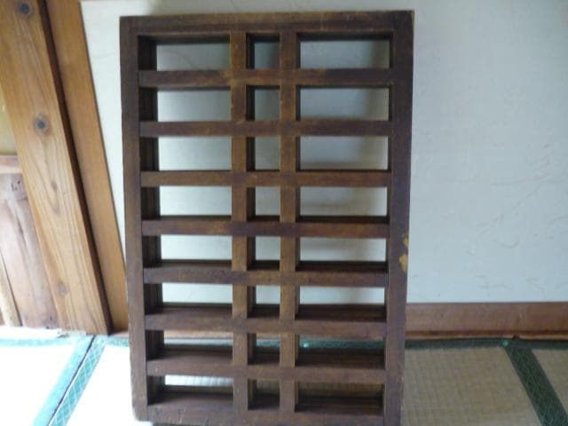 帳場格子（ごうし）三つ折り　時代物　商店帳場　仕切り・衝立