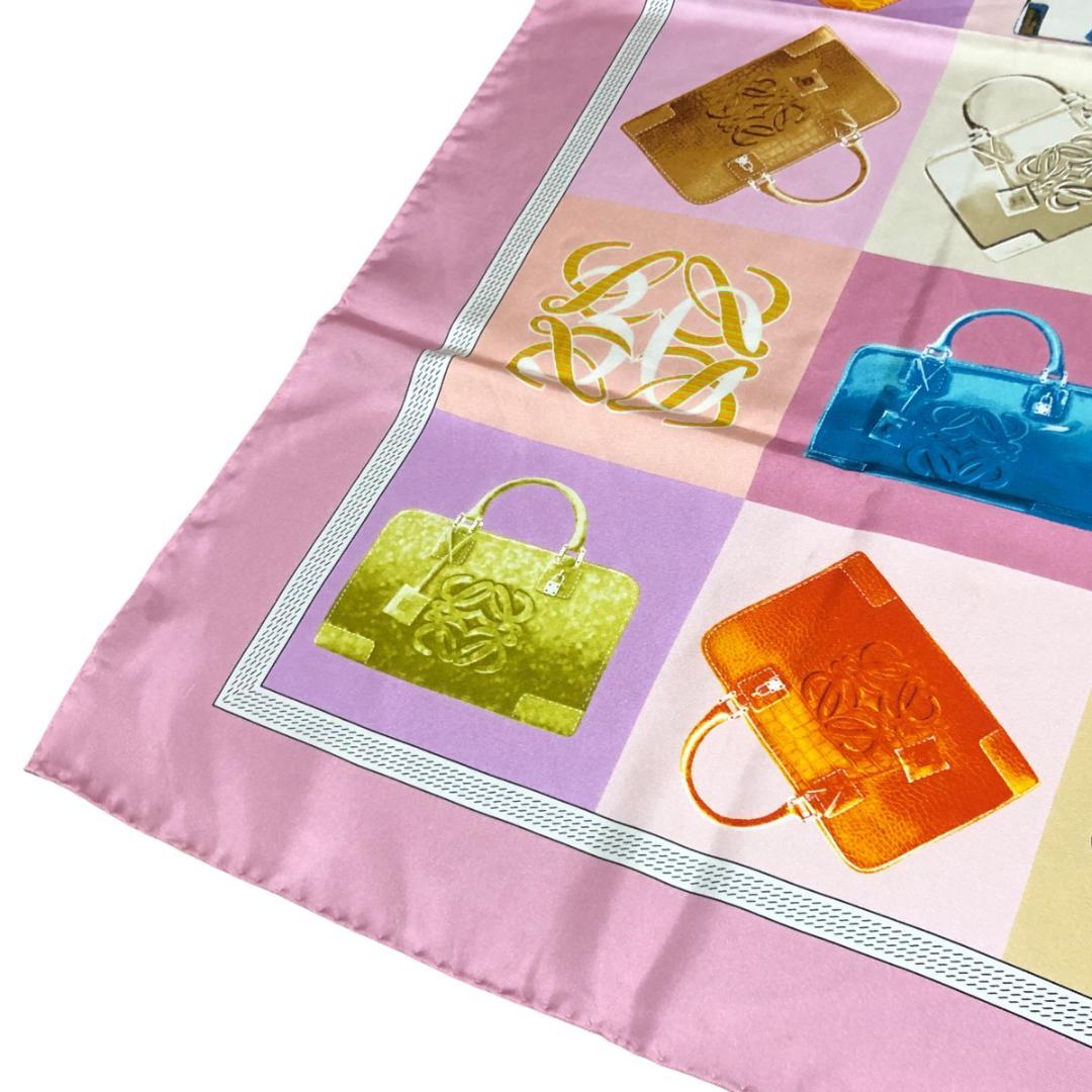 R*☆様 LOEWE アマソナ アナグラム 大判 スカーフ ショール シルク