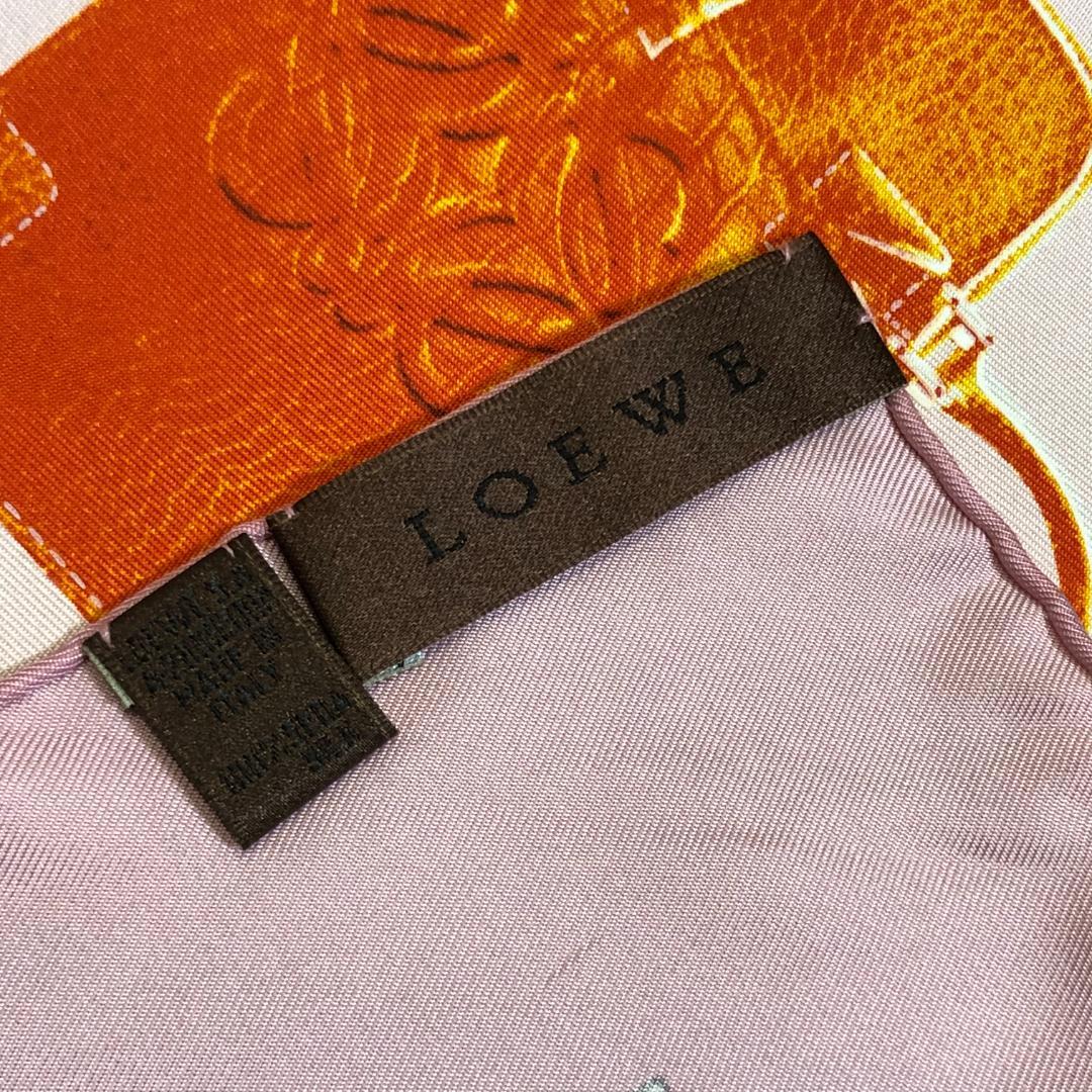 R*☆様 LOEWE アマソナ アナグラム 大判 スカーフ ショール シルク
