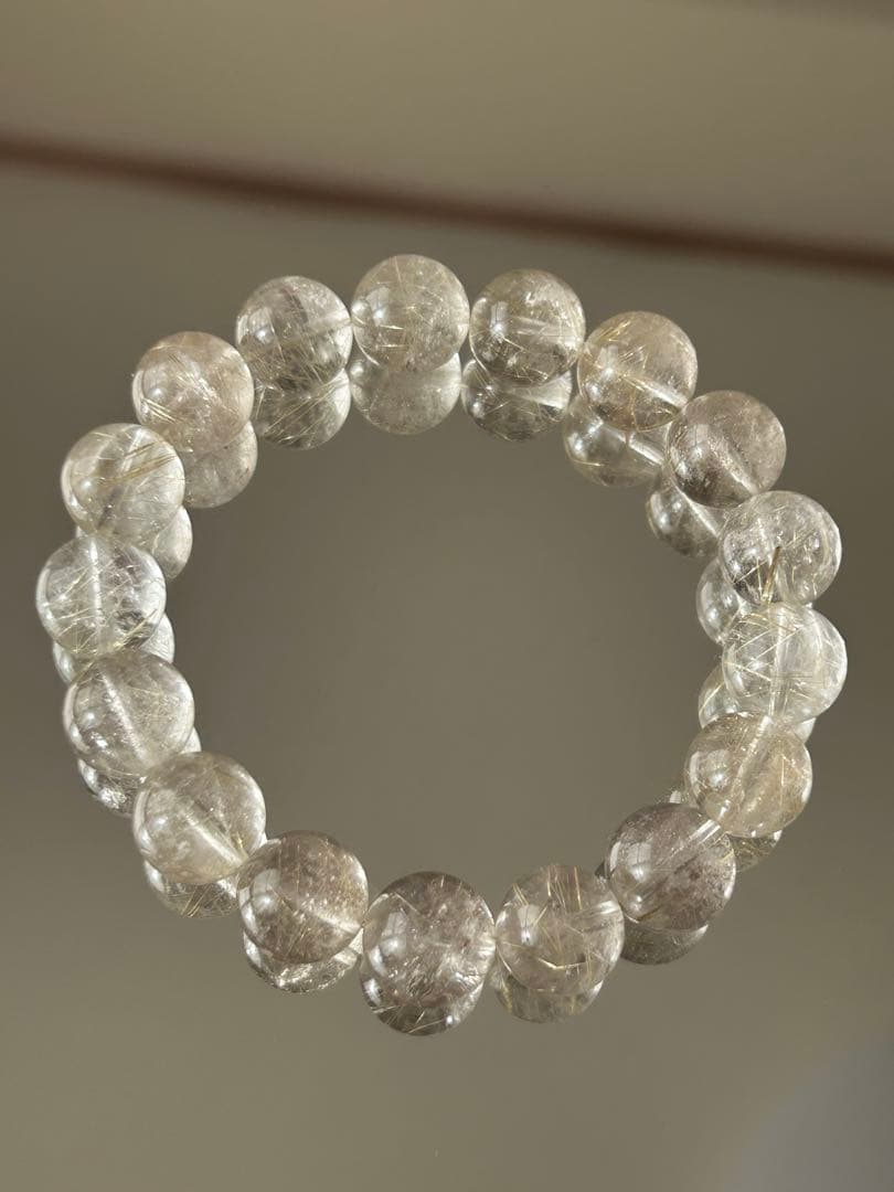 【高品質・透明感抜群】シルバールチルクォーツ 11mm (内径16cm)