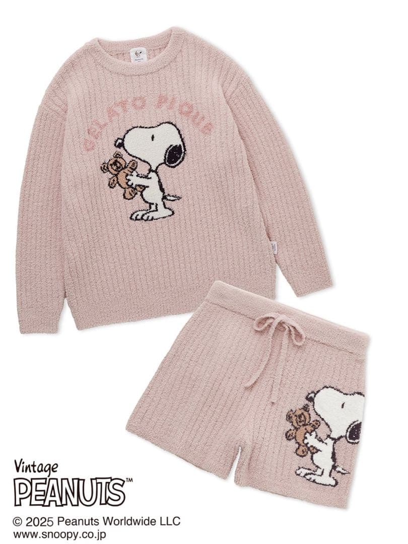 【PEANUTS】SNOOPY×BEAR ジャガードプルオーバー&ショートパンツ