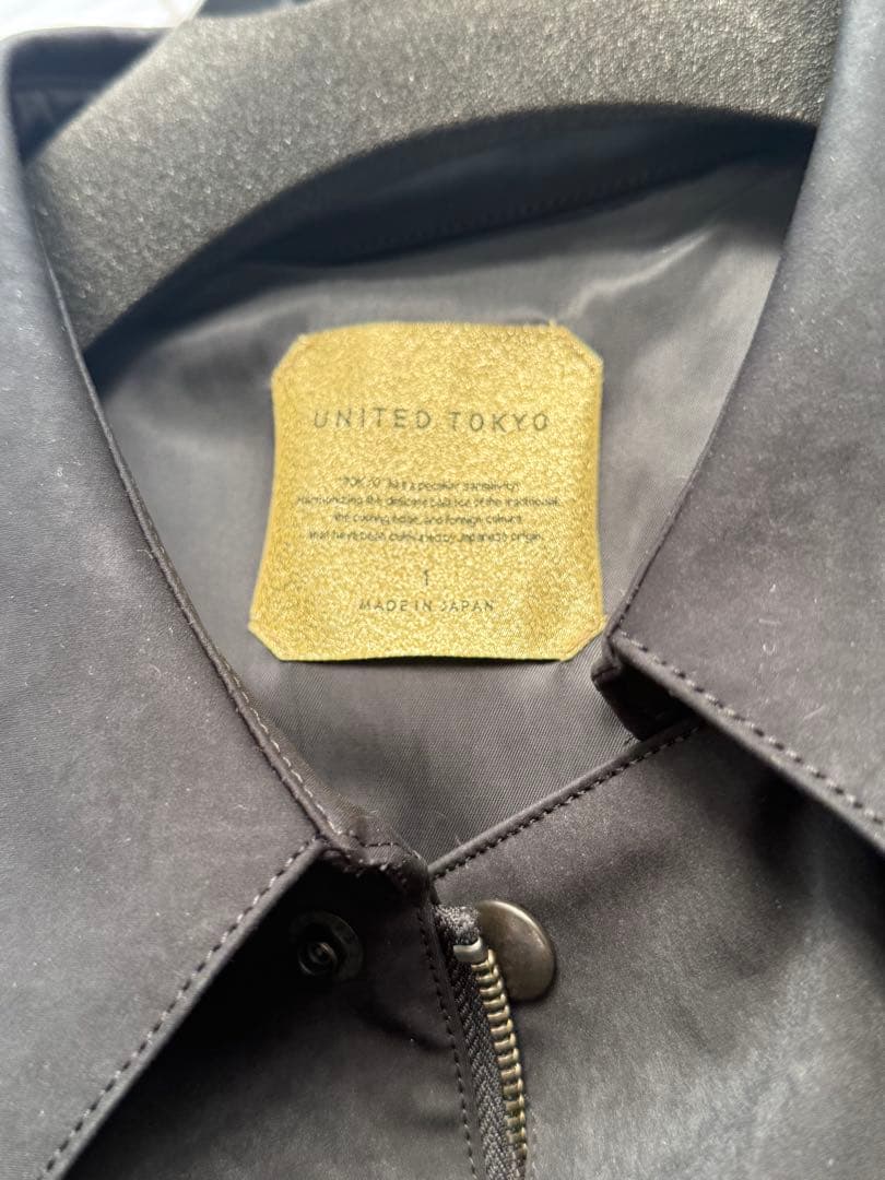 united tokyo ステンカラーコート　dolphin ブラック　サイズ1