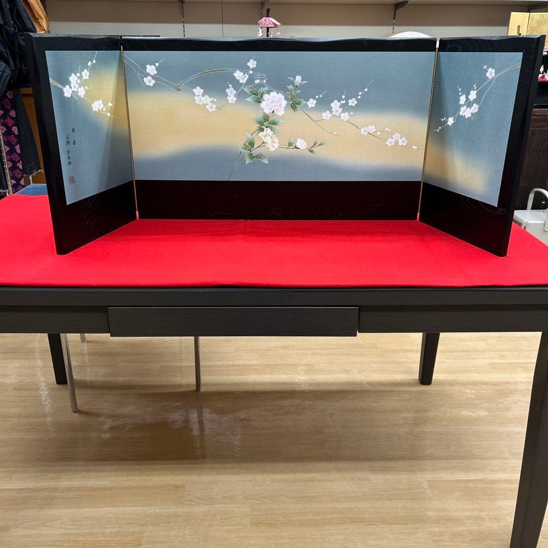 【384】京友禅 桜デザイン屏風 雛祭り用