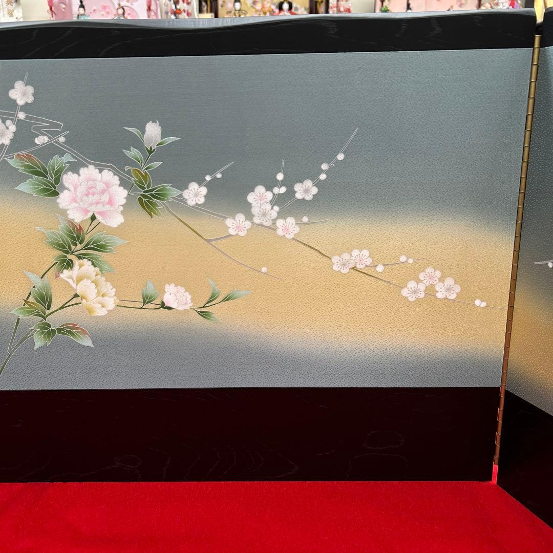 【384】京友禅 桜デザイン屏風 雛祭り用