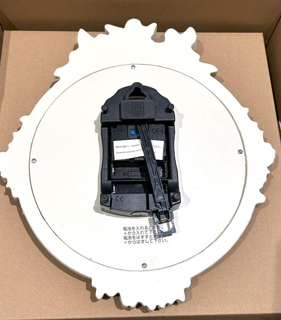 電波掛け時計 ゴールデンエンジェルラウンド振り子時計W