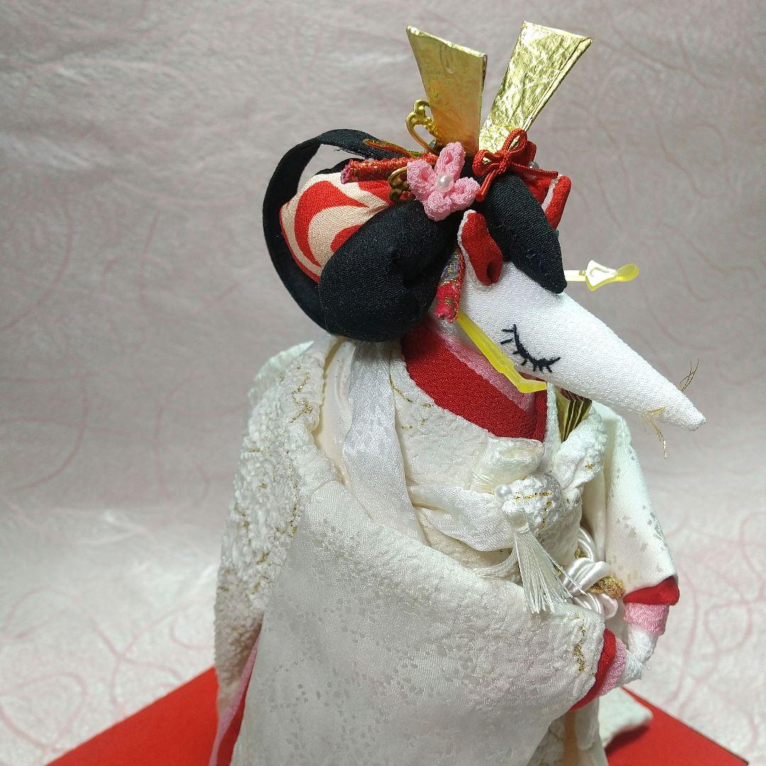 ちりめん細工 狐の花嫁