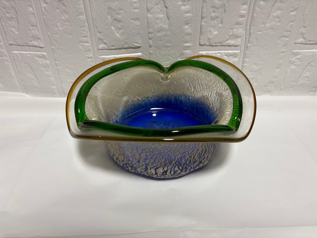 【稲嶺盛吉】琉球ガラス　大皿③