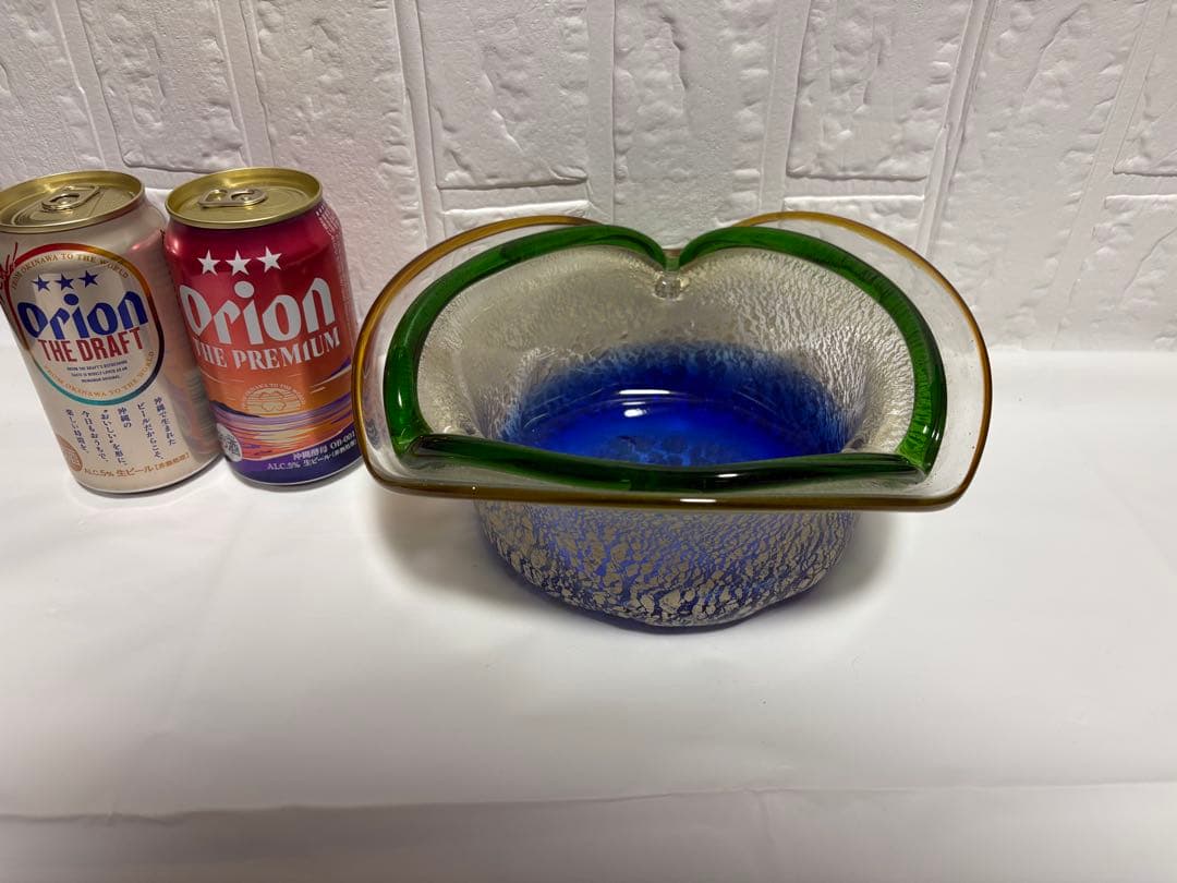 【稲嶺盛吉】琉球ガラス　大皿③