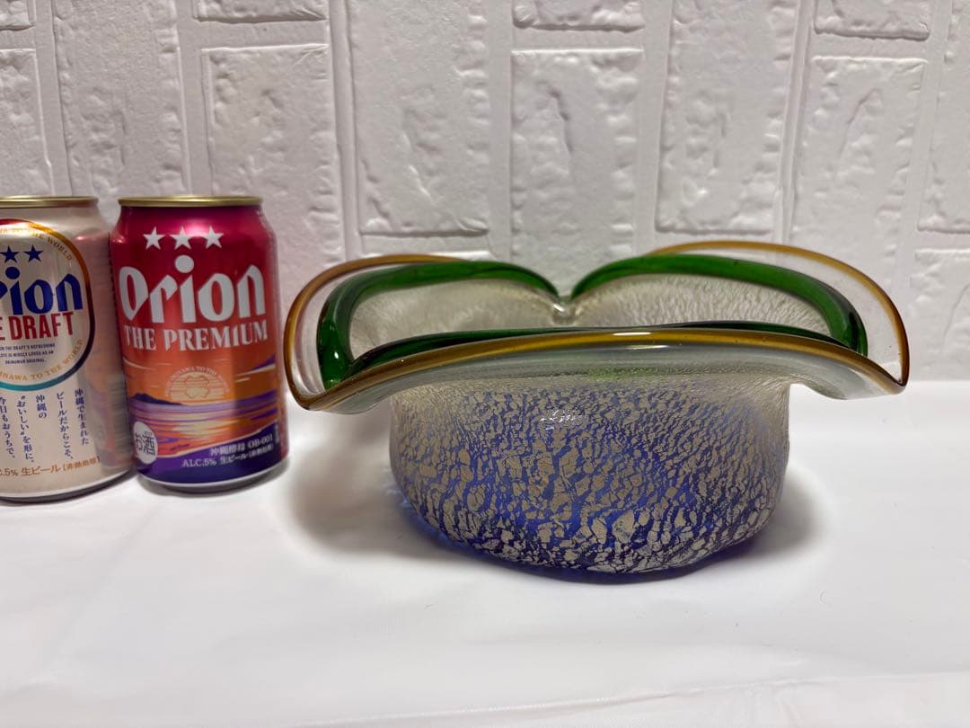 【稲嶺盛吉】琉球ガラス　大皿③