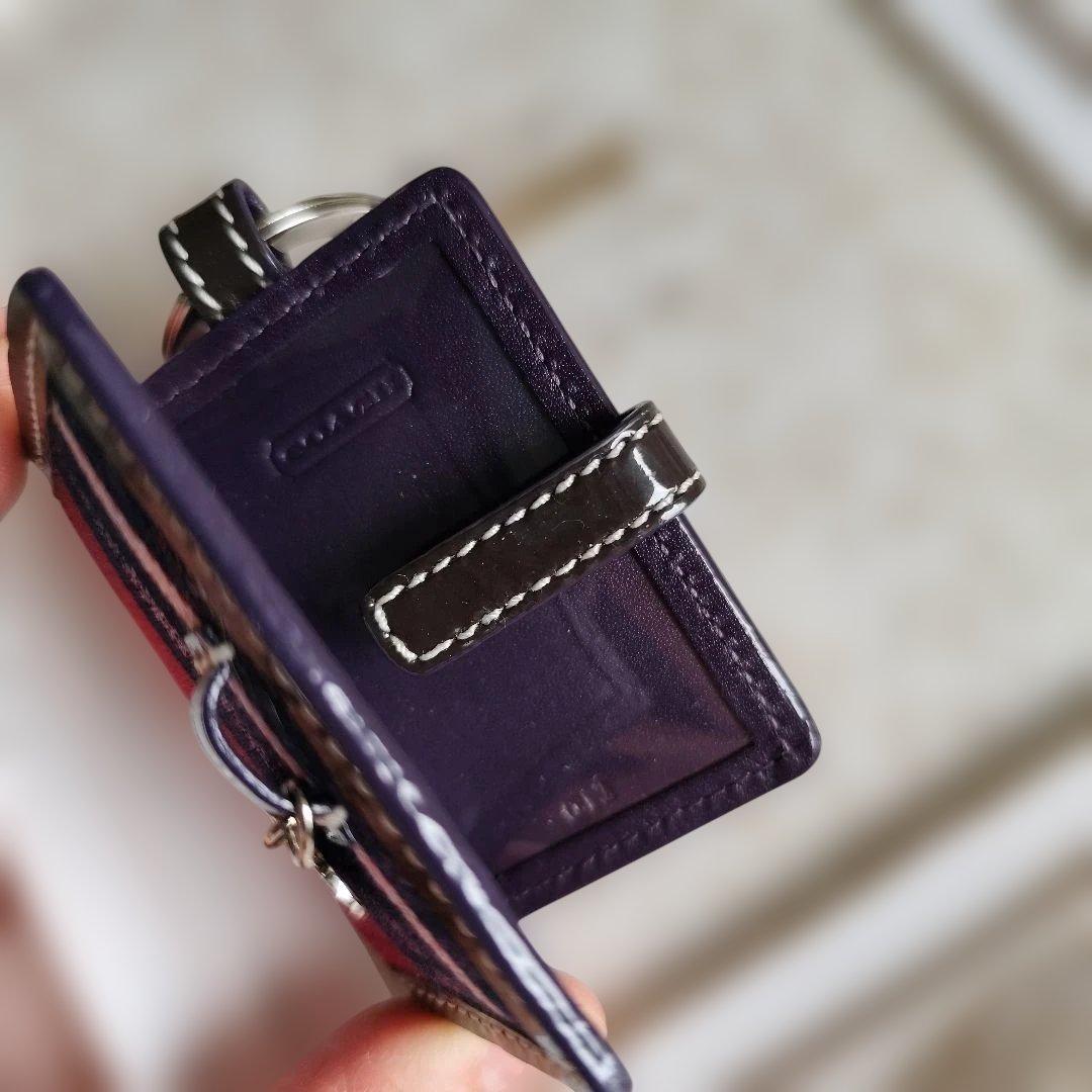 新品　未使用　COACH　コーチ　キーホルダー　写真入れ　POPPY　ポピー
