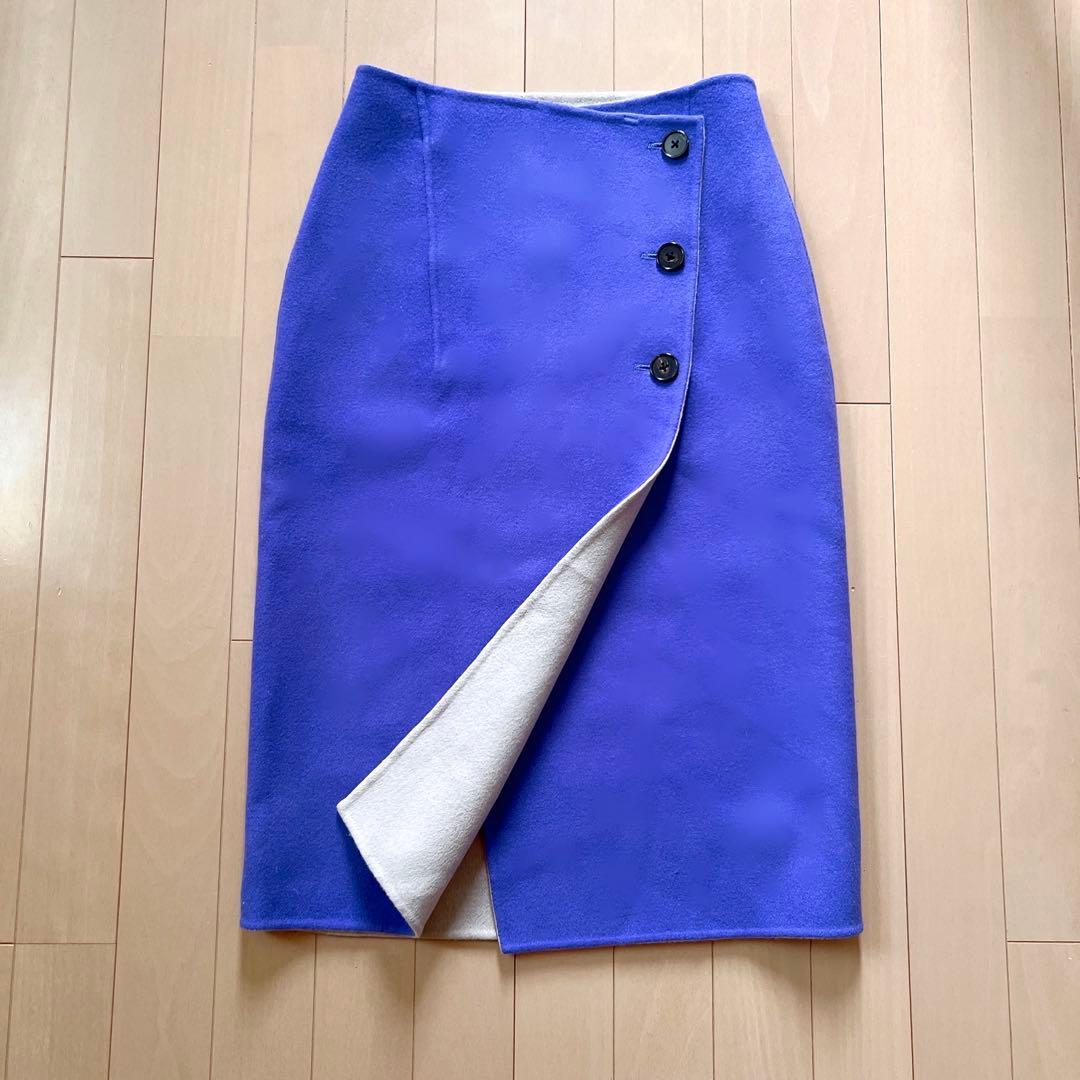 UNITED ARROWS リバーバイカラーラップスカート❤︎リバーシブル