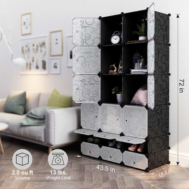 収納ボックス ハンガーラック 収納ラック クローゼット 18個組