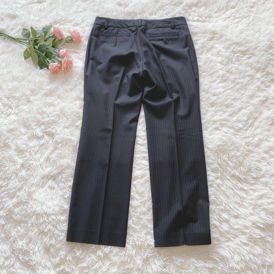 【44/46】23区（ニジュウサンク）パンツスーツ　大きいサイズ　ストライプ