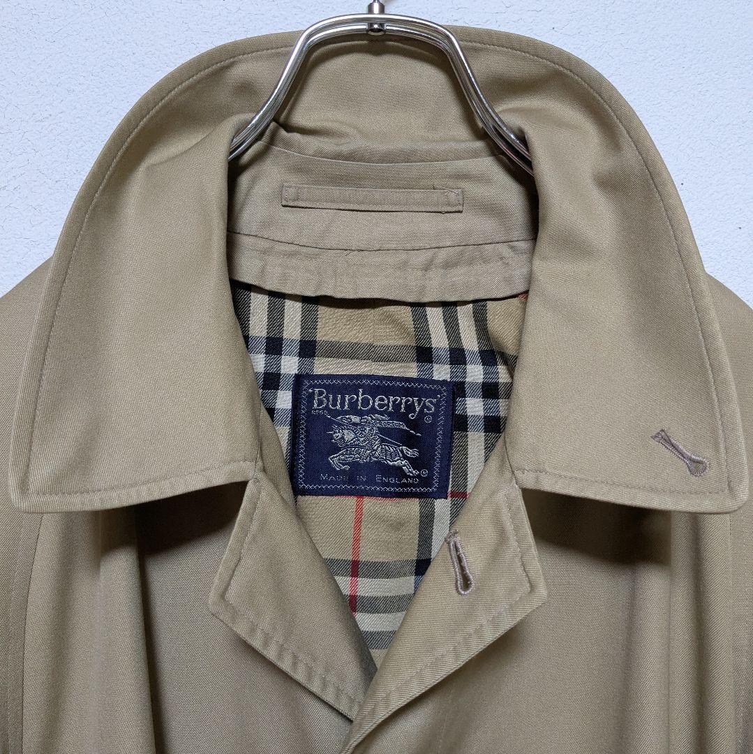 美品 英国製 80s バーバリー ステンカラーコート メンズ C84C