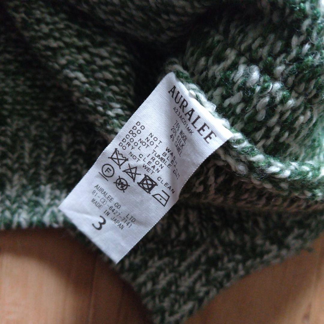 トップス 23AW AURALEE MIX KNIT CARDIGAN 3