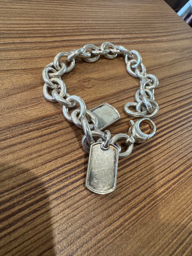 グッチ GUCCI ドッグタグ チェーン ブレスレット SV925 希少