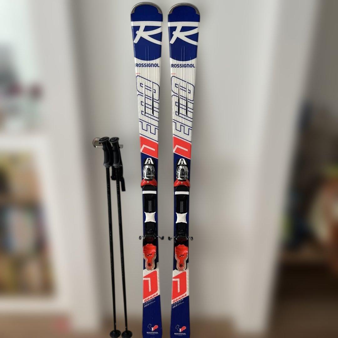 ROSSIGNOL スキー板 163㎝　ストックセット