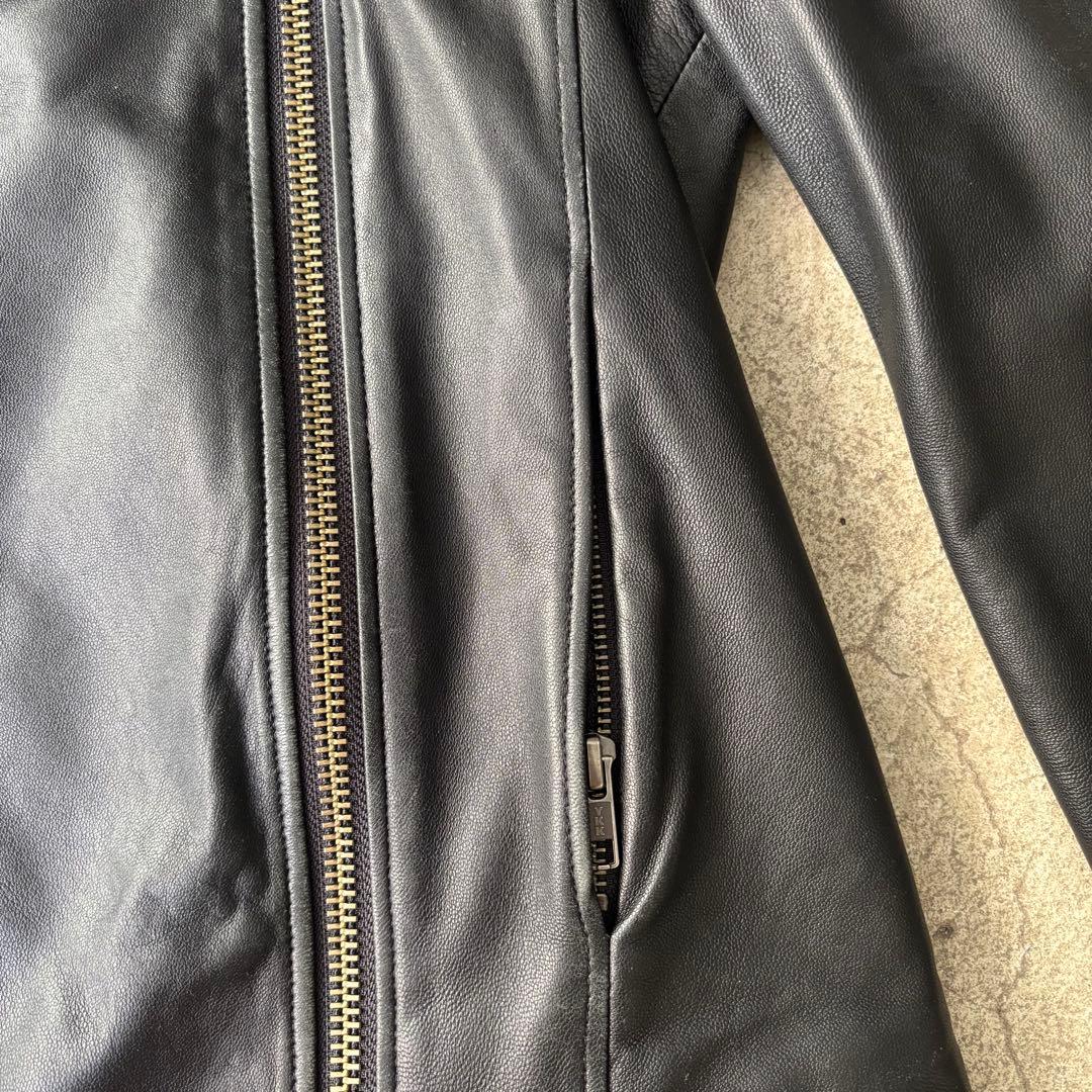 HELMUTLANG フード付き黒レザージャケット 変形