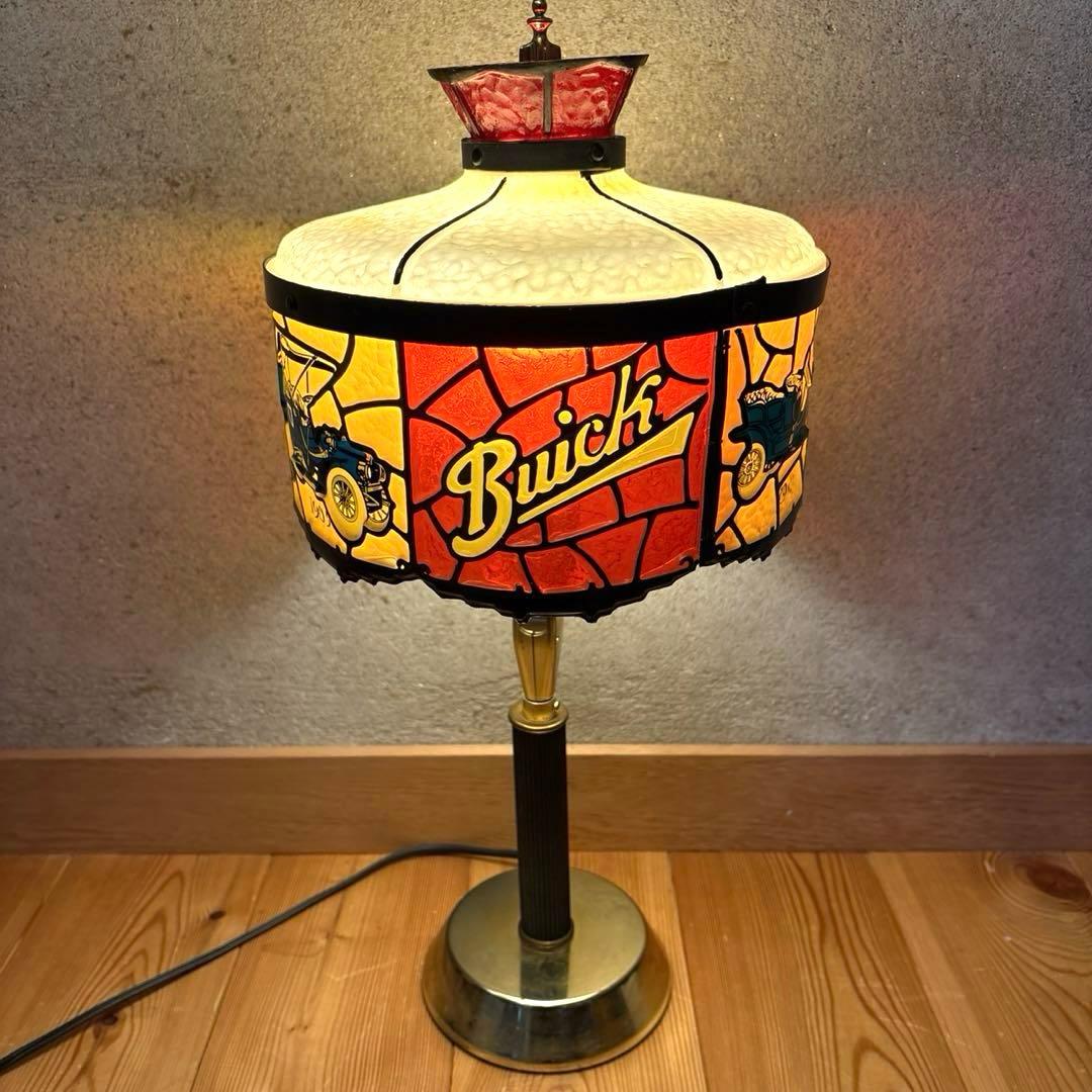1970年代　ビュイック　ステンドグラス　アドバタイジング　ランプ　ライト　看板