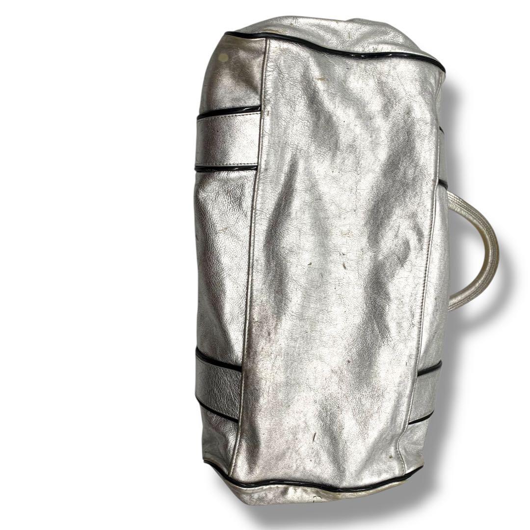 ドルチェアンドガッバーナ　ユニセックス　シルバー ボストンバッグ ラージレザー