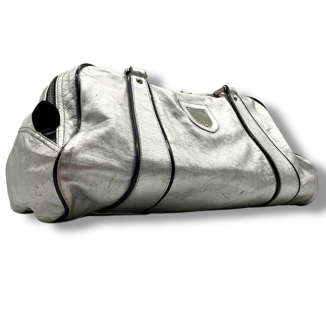 ドルチェアンドガッバーナ　ユニセックス　シルバー ボストンバッグ ラージレザー