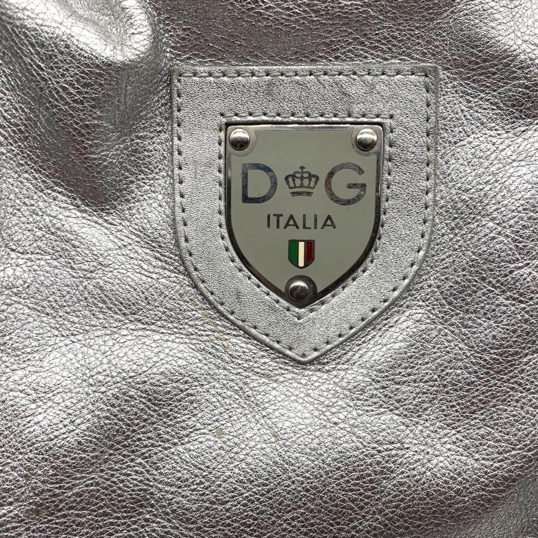 ドルチェアンドガッバーナ　ユニセックス　シルバー ボストンバッグ ラージレザー