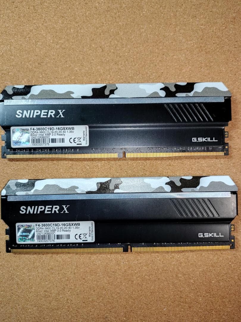 最終値下げ断行！！　メモリ F4-3600C19D-16GSXWB 2枚組