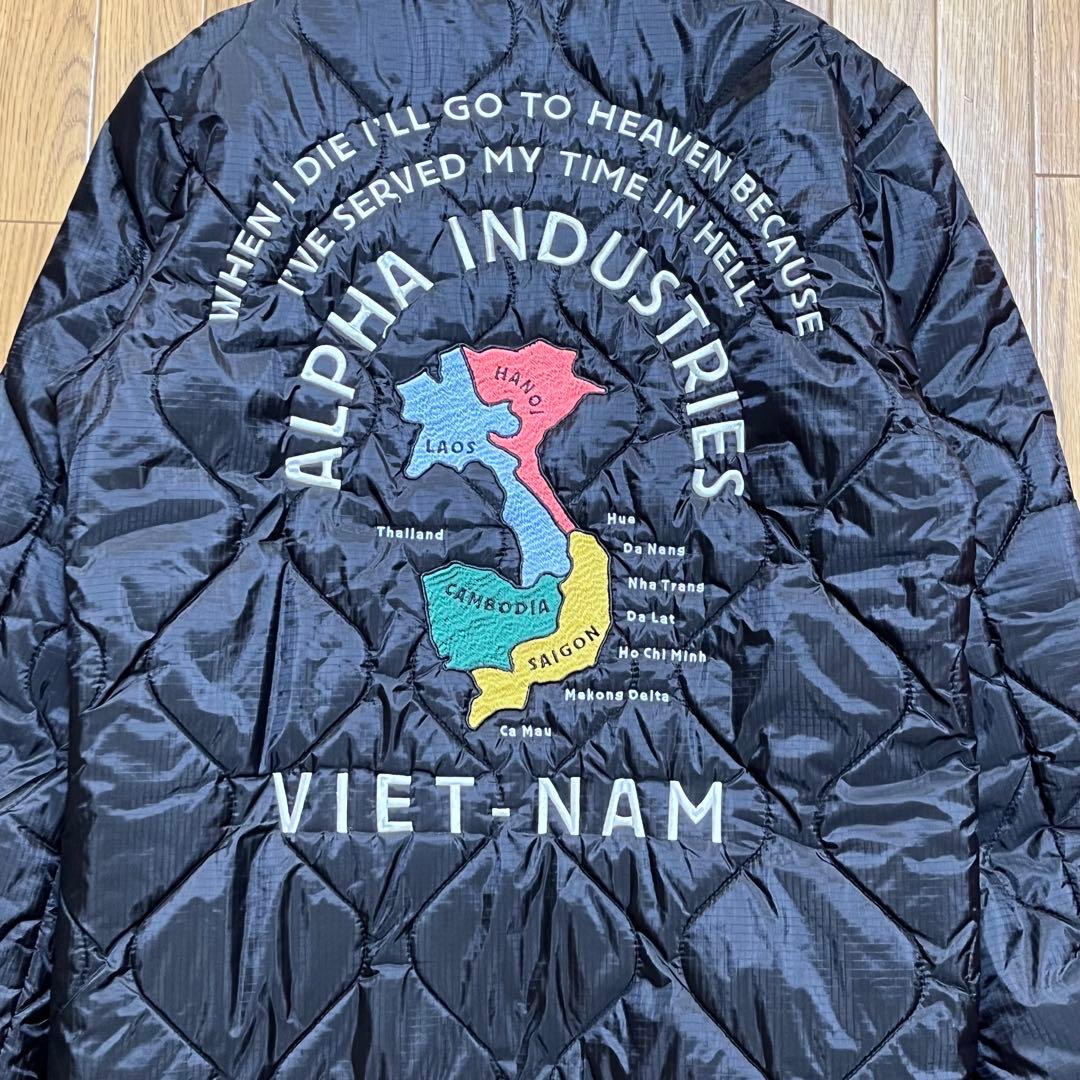 ALPHA INDUSTRIES ベトナムスーベニアキルティングジャケットM 黒