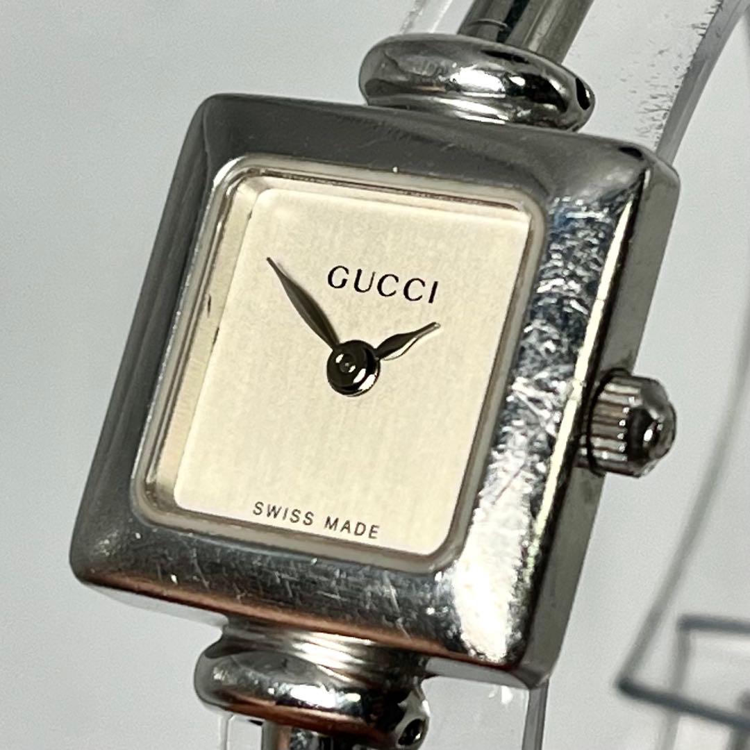 【稼働品】グッチ 1900 L バングルウォッチ ドレス 腕時計 スクエア