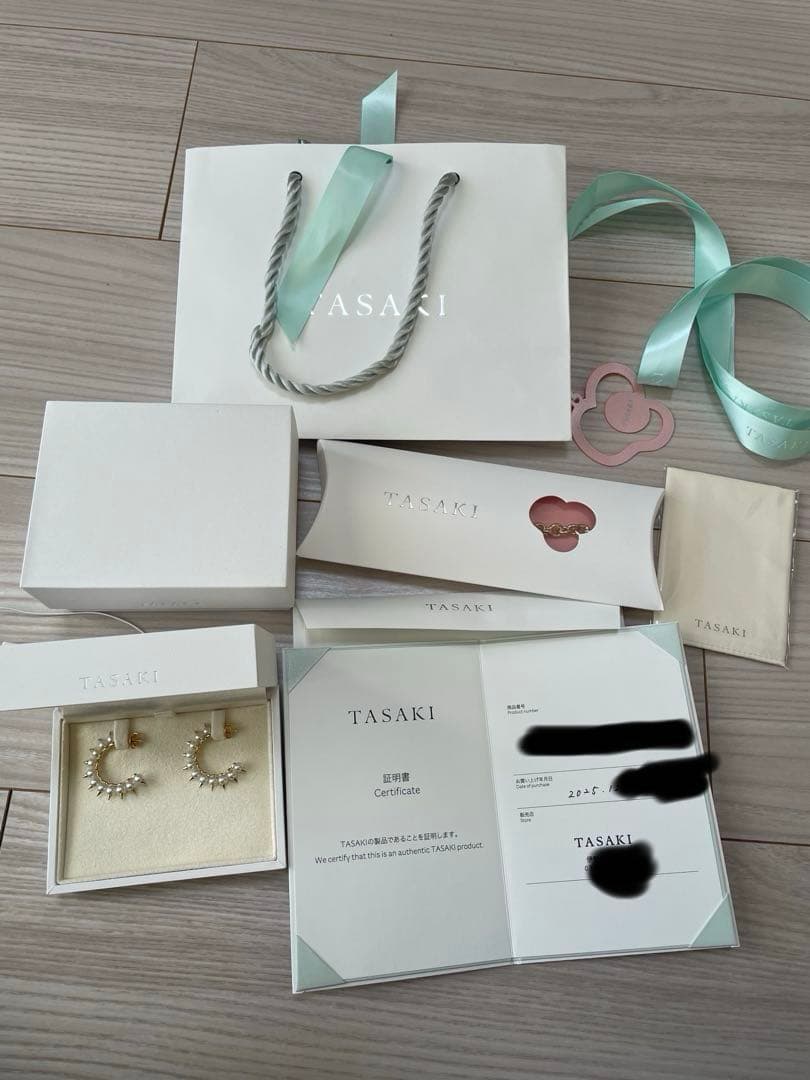 【美品】タサキ　デインジャーフープピアス